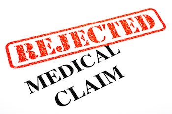 Rejected Medical Claim stamp