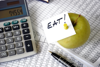 calculator next to apple