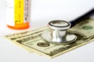 prescription bottle cash and stethescope